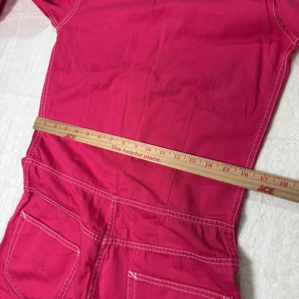 DENIMIST Cowboy Romper Hot Pink Magenta Women’s Size XS Western Pearl Snap - Picture 8 of 11